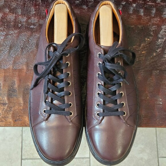 Marc Joseph Men's 'Akron St' Leather Dress Sneakers, Brown, Sz 12 (with box) - Picture 2 of 16